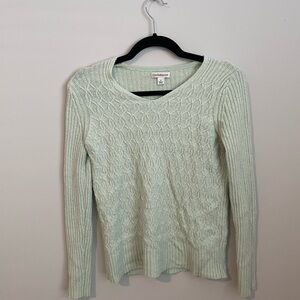 Croft & Barrow Women's Light Green Sweater